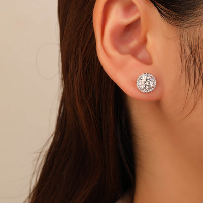 עגילי סוליטייר 3קראט