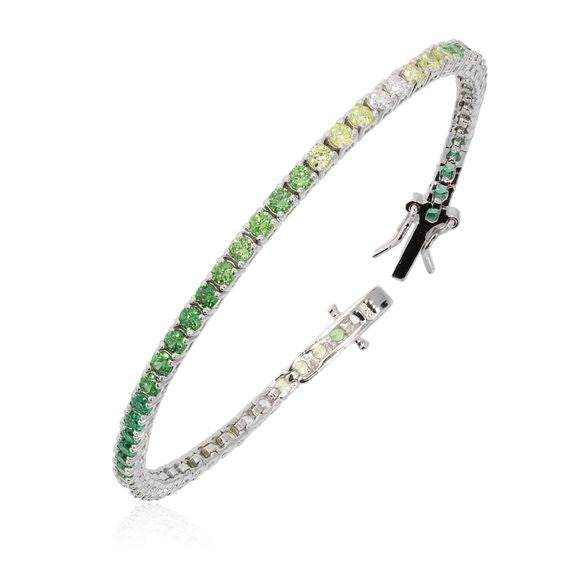 צמיד טניס אבנים ירוקות